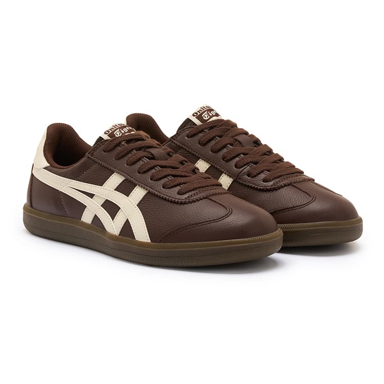 Кроссовки Onitsuka Tiger Tokuten Текстиль Коровья кожа Низкий топ Повседневная обувь Унисекс Коричневый - изображение 3