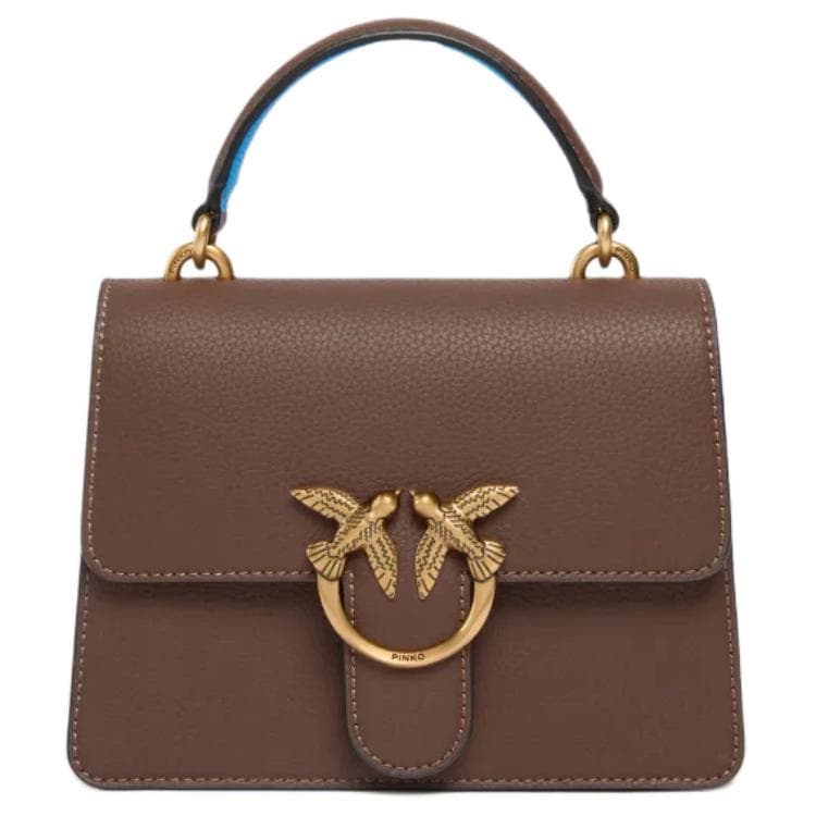 Сумка PINKO Love Bag Small Brown Leather Tote - изображение 1
