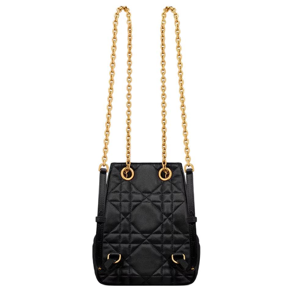 Рюкзак DIOR Caro Multicarry Small Black Lambskin Backpack - изображение 2
