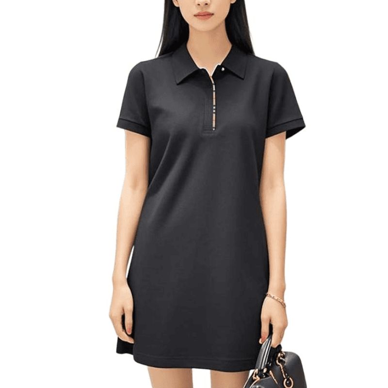 Платье Burberry SS25 Короткий Sleeved Платье Женские Черный - изображение 2