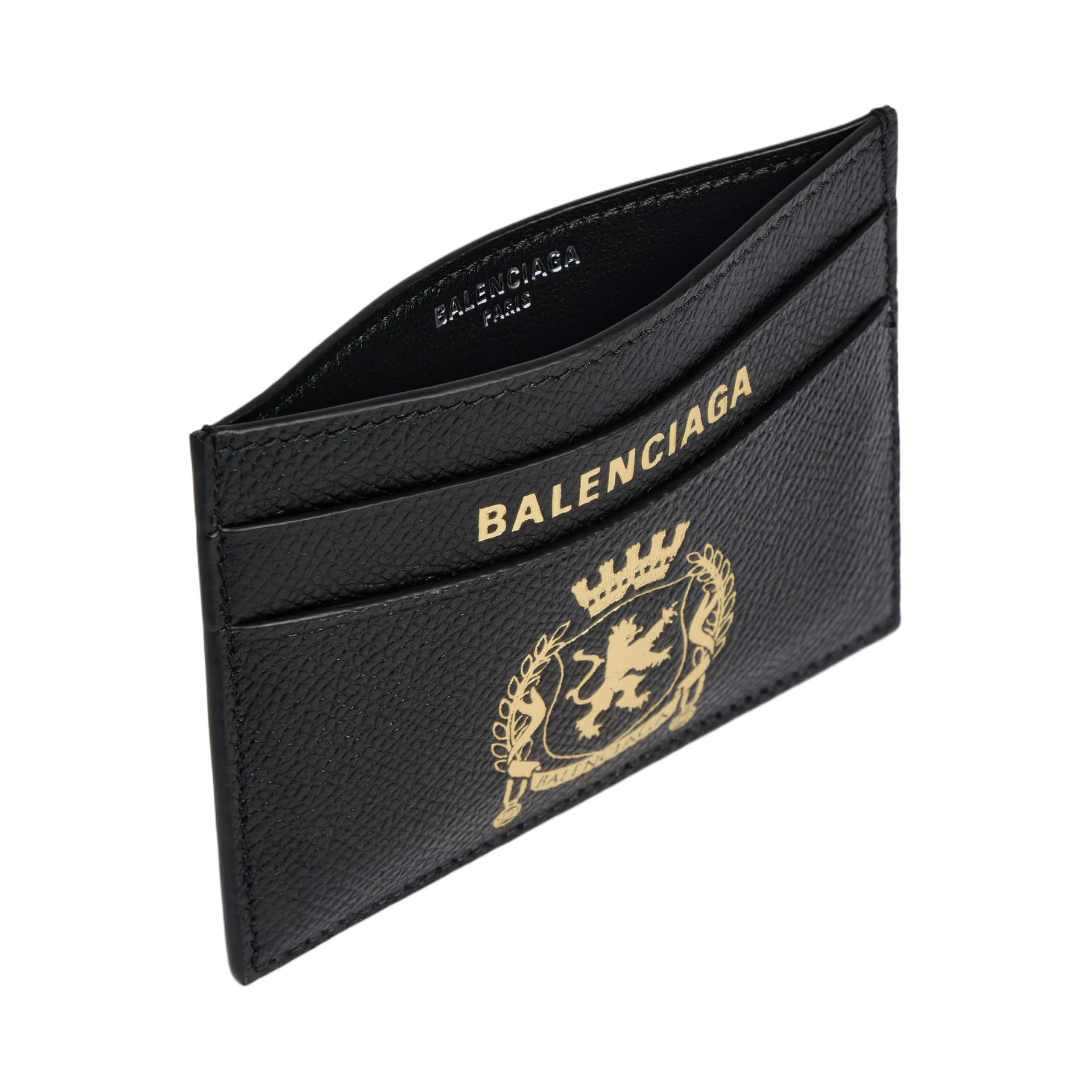 Картхолдер Balenciaga Мужской кошелек из телячьей кожи черный - изображение 2