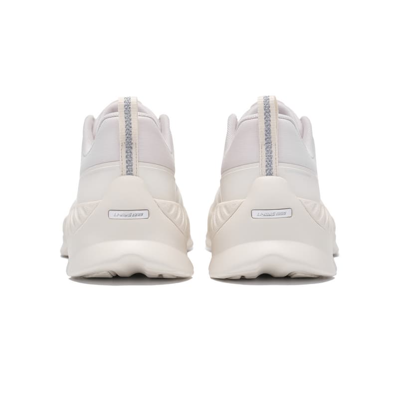 Кроссовки LI-NING 1990 Универсальный черный Удобный Износостойкий и легкий Лоу-топы Повседневная обувь Женская Серо-белый/Бумажно-белый - изображение 4
