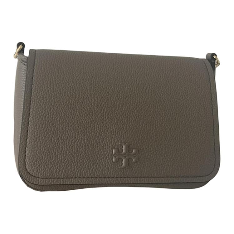 Мини-сумка TORY BURCH THEA Кожаная Сумка через плечо Сумка на плечо Женская Серого цвета - изображение 1