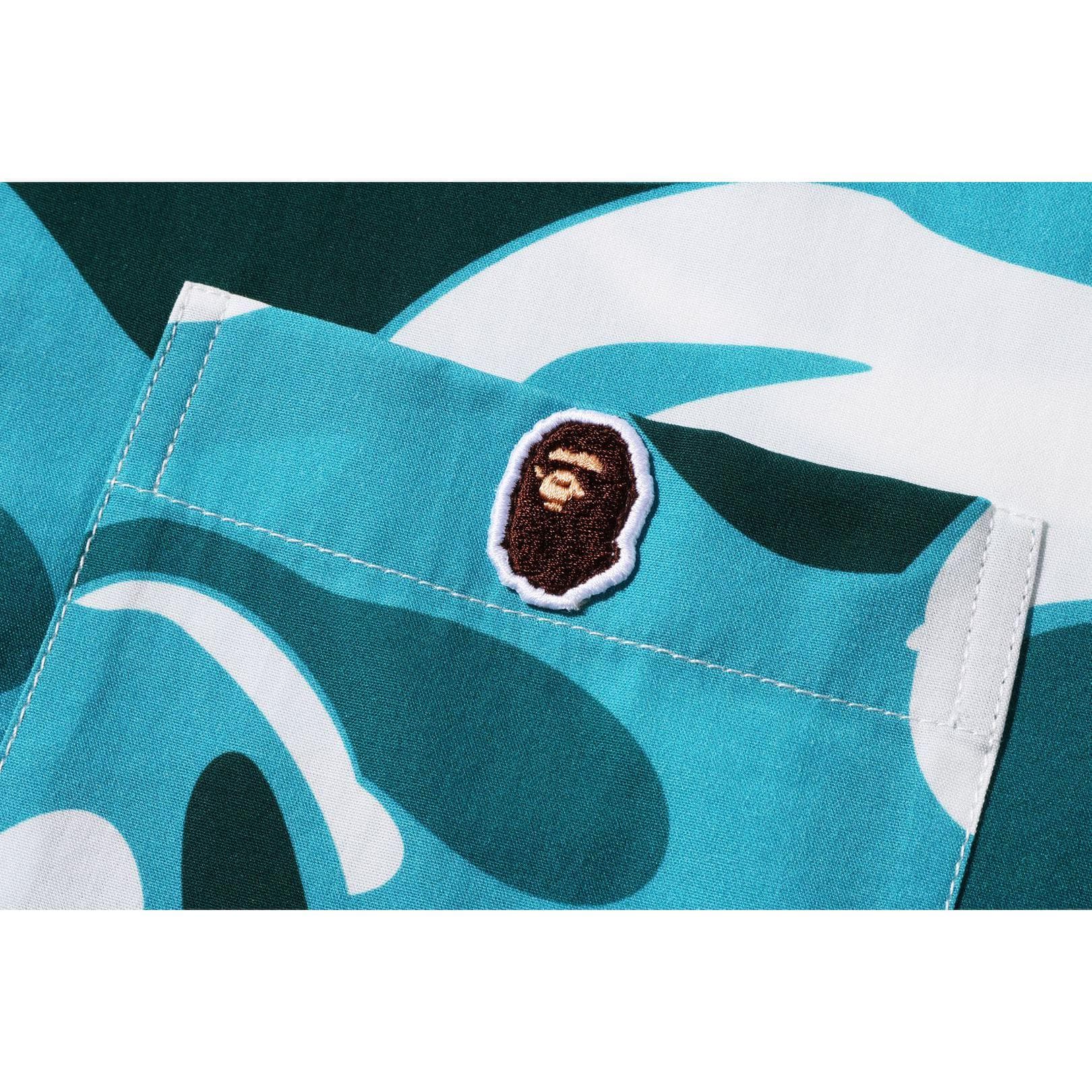 Блузка BAPE Marble Camo Open Collar Ss Shirt - изображение 2
