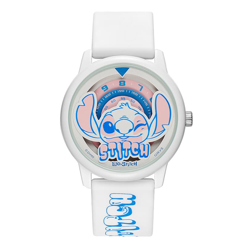 Часы Disney Stitch Кварцевый механизм Силиконовый ремешок Часы Женские Часы Синий циферблат - изображение 1