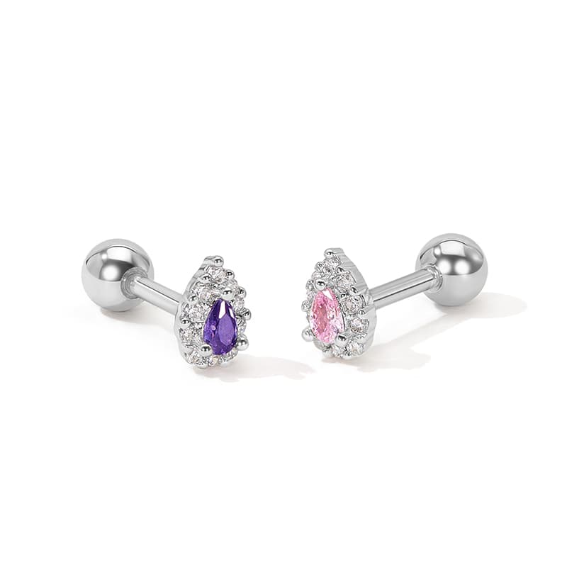 Серьги HMZ Серьги-гвоздики из медного сплава для женщин - изображение 2