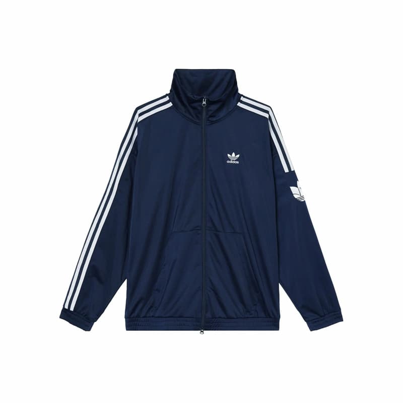 Куртка Adidas Originals Trefoil Винтажный воротник-стойка универсальная полосатая куртка унисекс - изображение 1