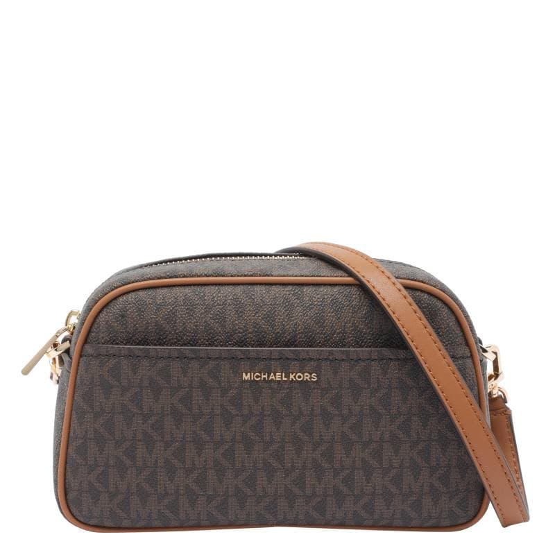 Сумка через плечо MICHAEL KORS Jet Set Покрытый холст Сумка через плечо Маленькая Женская Коричневая - изображение 1