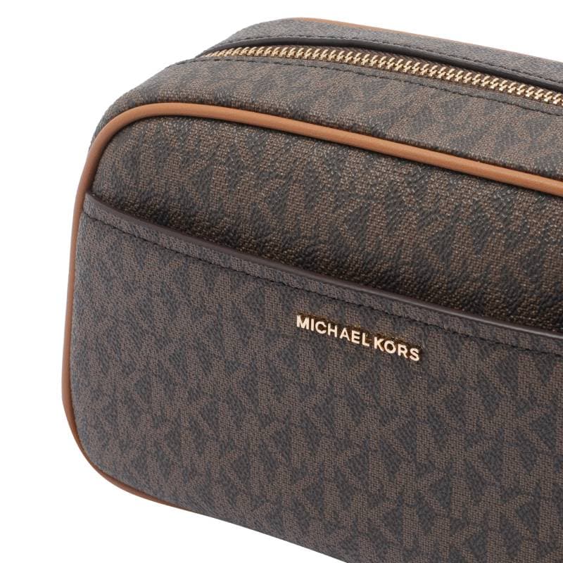 Сумка через плечо MICHAEL KORS Jet Set Покрытый холст Сумка через плечо Маленькая Женская Коричневая - изображение 4