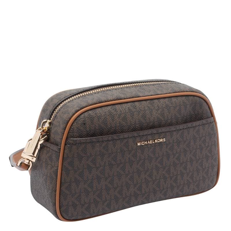Сумка через плечо MICHAEL KORS Jet Set Покрытый холст Сумка через плечо Маленькая Женская Коричневая - изображение 2