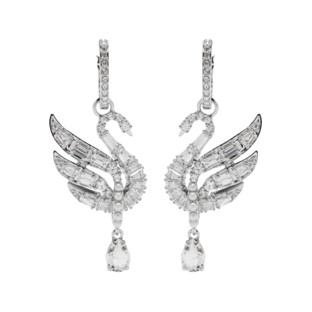 Серьги Серьги Swarovski Crystal Женские Белые - изображение 3