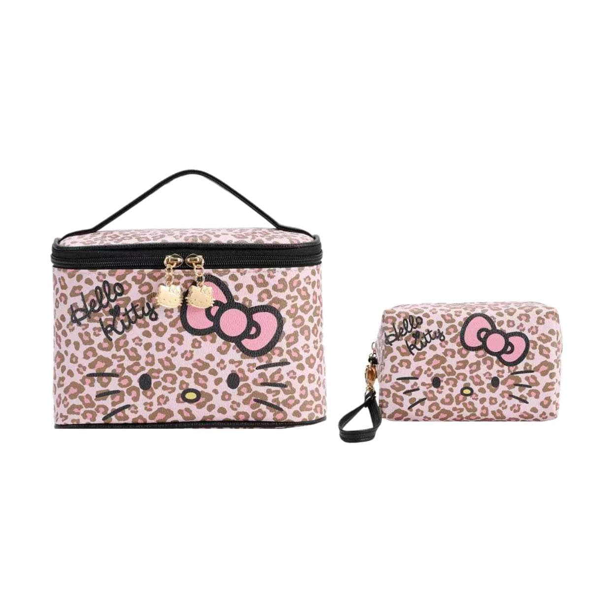 Sanrio Hello Kitty PU (полиуретан) Комбо Набор Женский Леопард с принтом Розовый - изображение 1