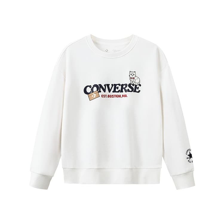 Converse Толстовка с круглым вырезом, длинный рукав, детский - изображение 7