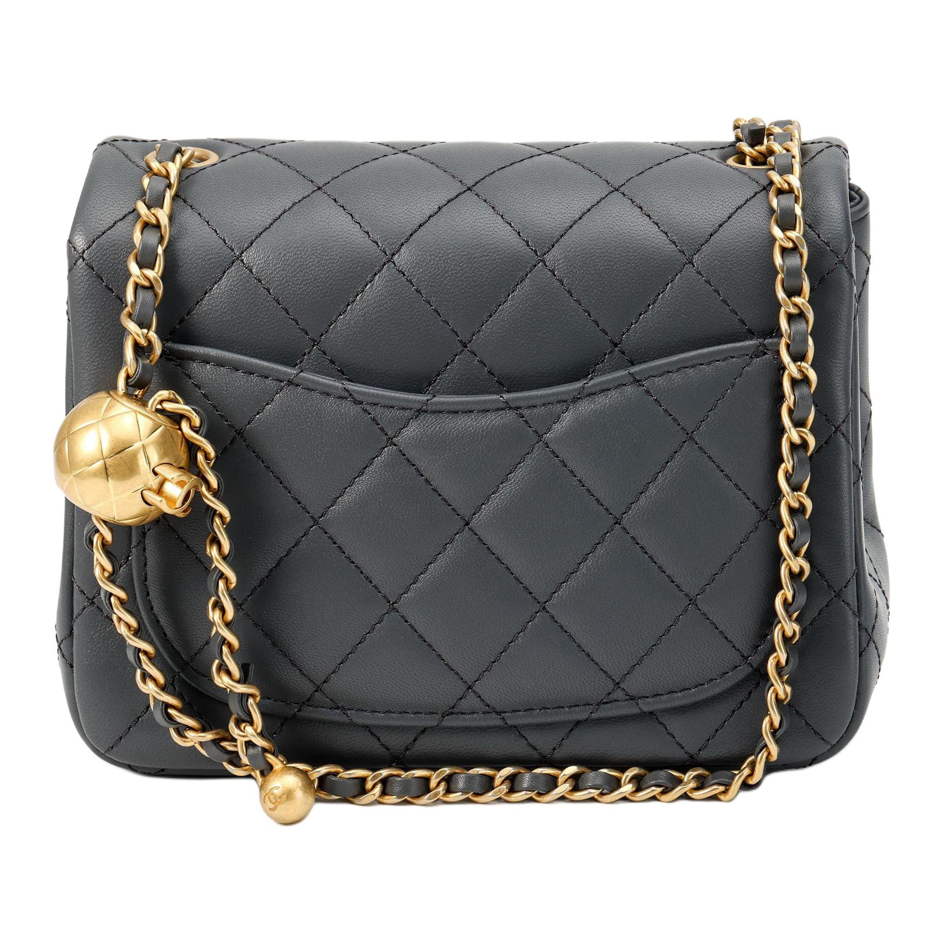 Сумка через плечо CHANEL 23K Small Gold Ball Flap Bag - изображение 3