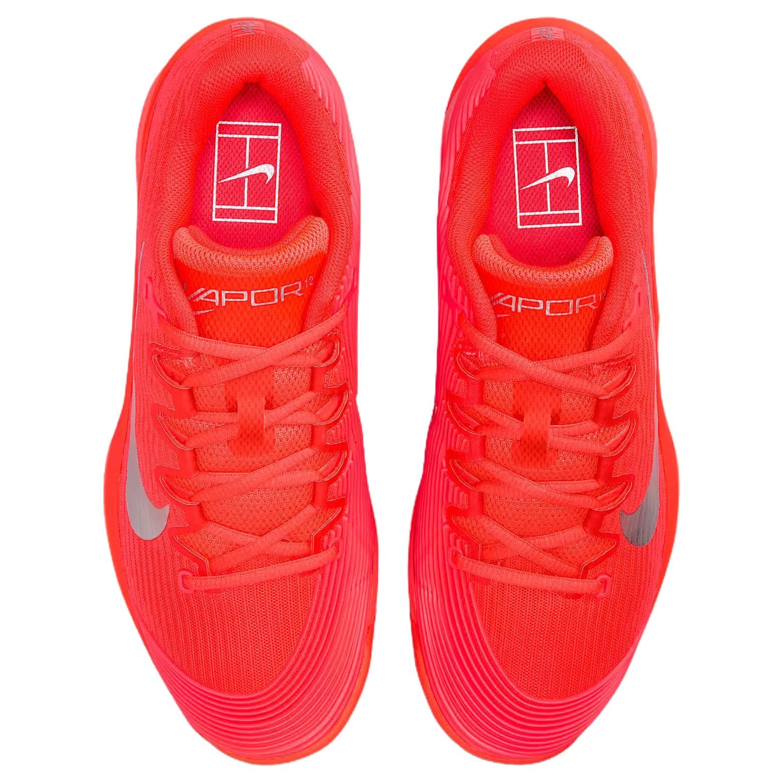 Кроссовки для тенниса Nike Vapor 12 Low Топ Теннисные Кроссовки Женские Красные Серебряные - изображение 3