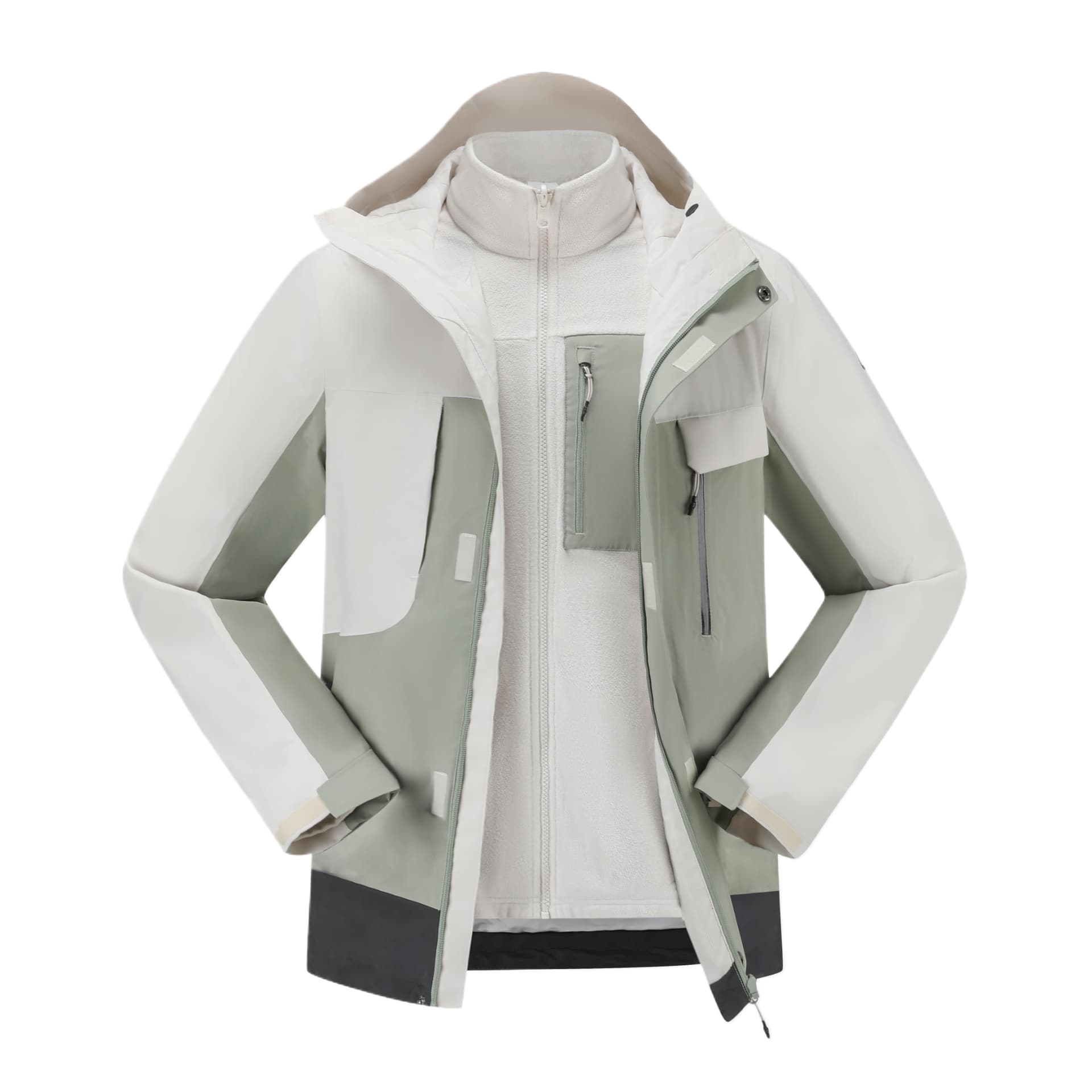 Демисезонная куртка DECATHLON NH500 Водонепроницаемый And Теплый Ветровка Мужской Жемчужно-бежевый - изображение 1