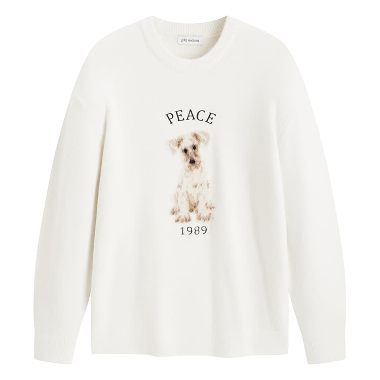 Кофта PEACEBIRD MEN Повседневный свитер унисекс - изображение 1