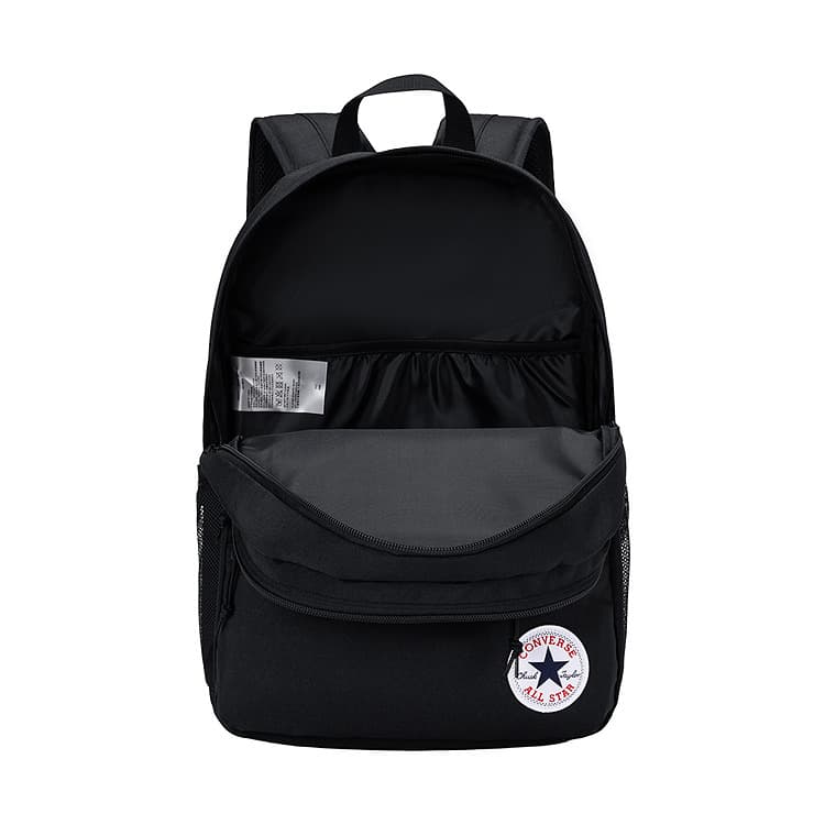 Рюкзак Converse 17L Большой объем Универсальный Легкий Минималистичный Полиэстер Рюкзак Обычный размер Глубокий черный - изображение 5