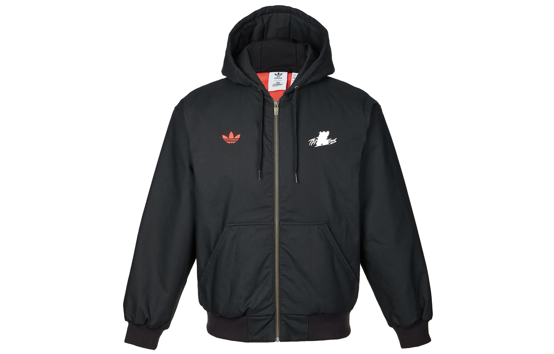Куртка Adidas Originals 100 THIEVES FW24 Куртка Мужская Черная - изображение 5