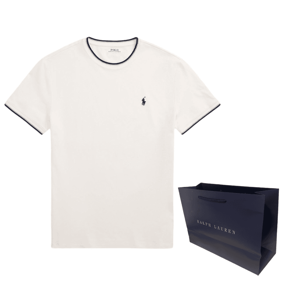 Футболка Polo Ralph Lauren T-Рубашка Классическая Версия Мужская Белая - изображение 6