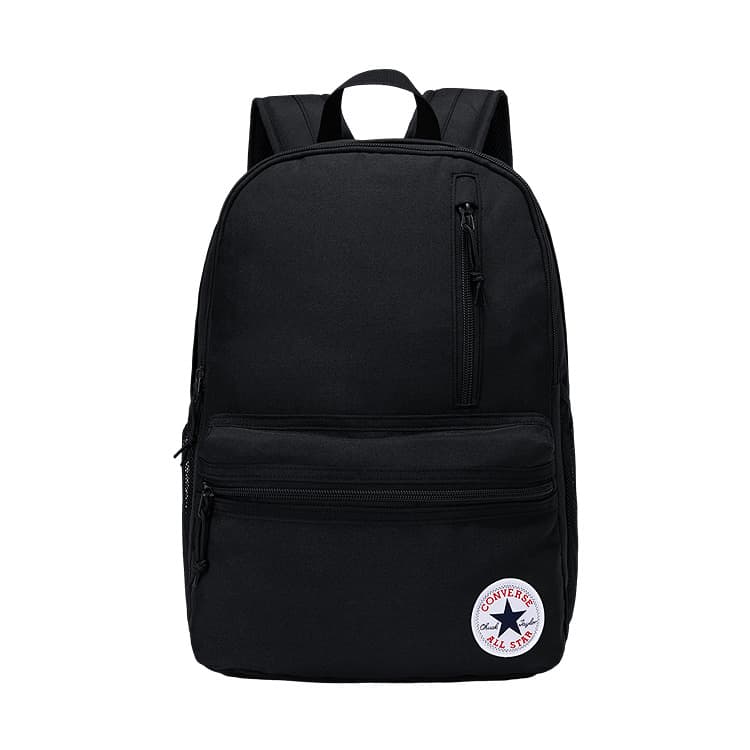 Рюкзак Converse 17L Большой объем Универсальный Легкий Минималистичный Полиэстер Рюкзак Обычный размер Глубокий черный - изображение 1