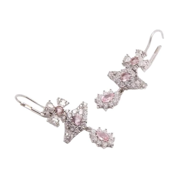 Серьги Серьги Crystal Vivienne Westwood Женские Серебряные Розовые - изображение 4