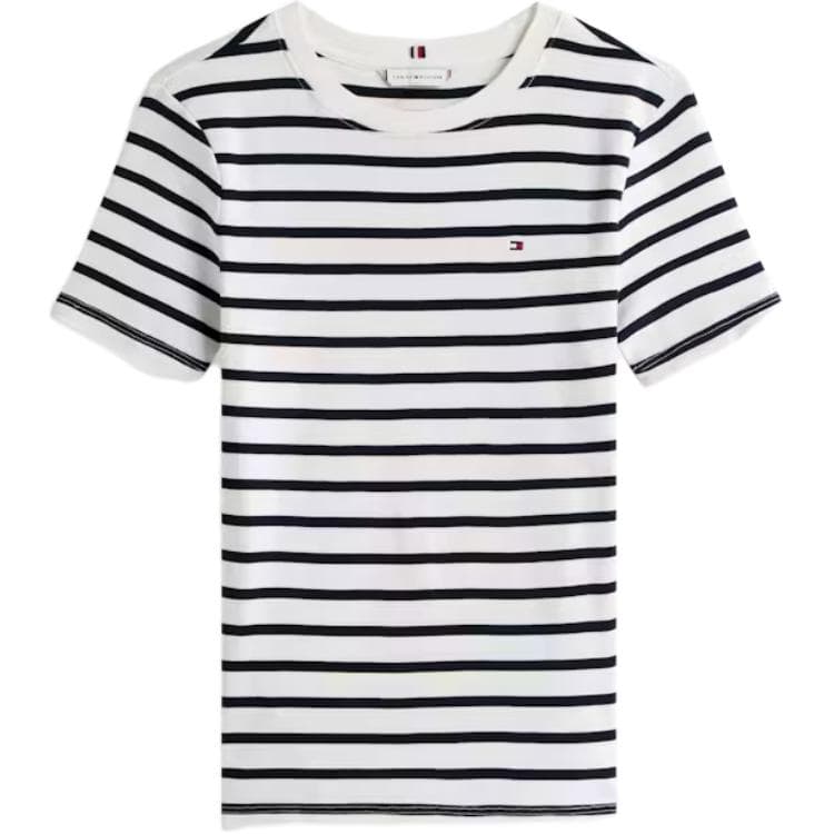 Футболка Tommy Hilfiger Белый Синий Женская T-рубашка - изображение 1