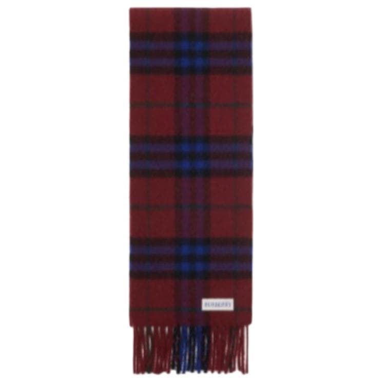 Шарф Burberry Плюшевые вязаные шарфы с круглым узором Женские Красный Синий - изображение 2