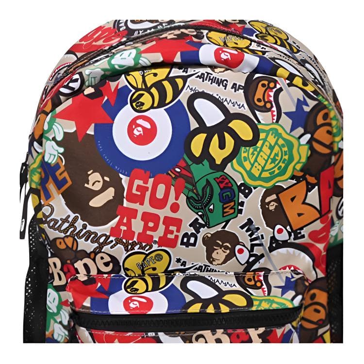 Рюкзак A BATHING APE Cartoon Fabric Backpack Kids Colorful - изображение 4