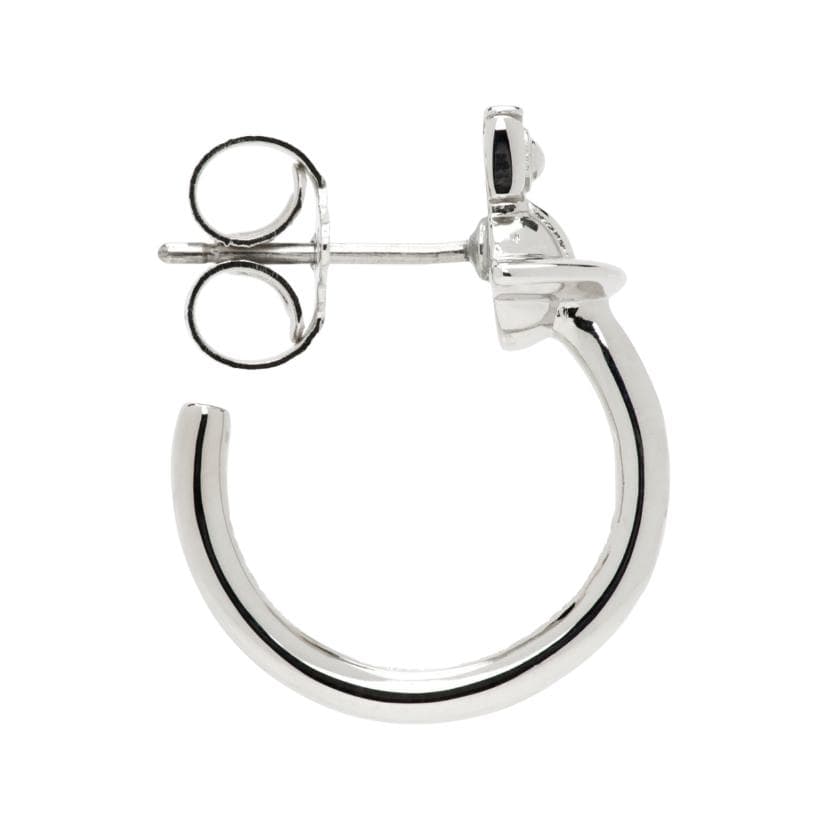Серьги Vivienne Westwood Латунь Серьги-кольца Унисекс Парный Серебристый - изображение 3