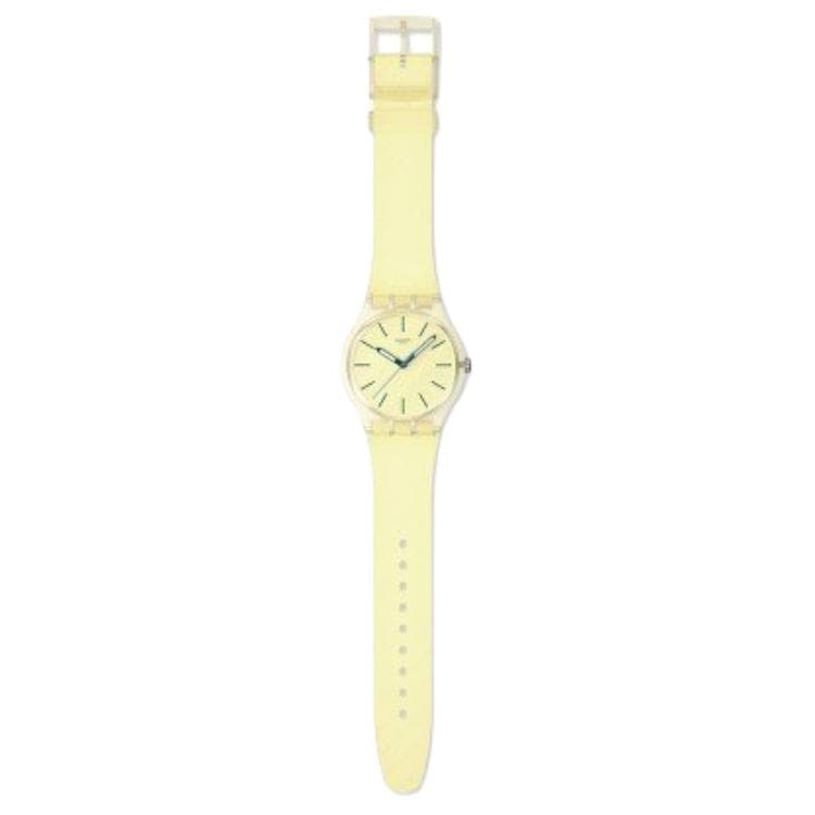 Часы Swatch Essentials Кварцевый механизм водонепроницаемость 30 м унисекс часы 41 мм желтый циферблат - изображение 2