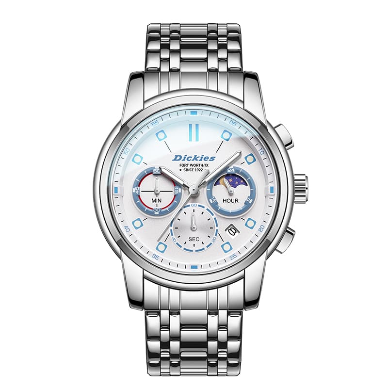 Механические часы Dickies Urban Outdoor Watch Quartz Steel Strap White Dial Multifunction - изображение 1