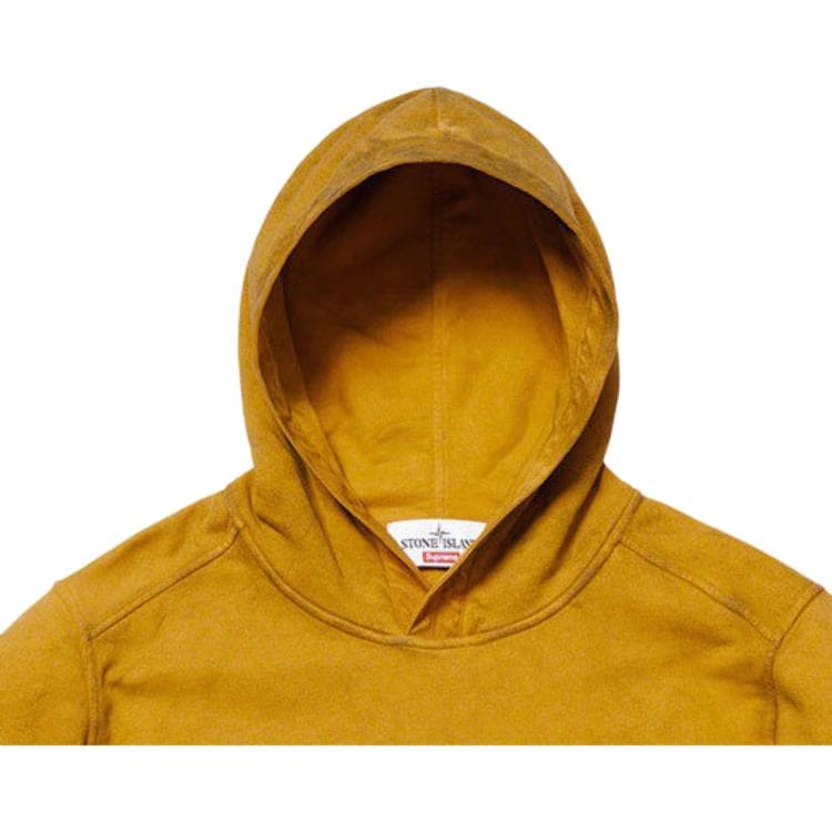 Худи Supreme x Stone Island Hoodie Yellow - изображение 2