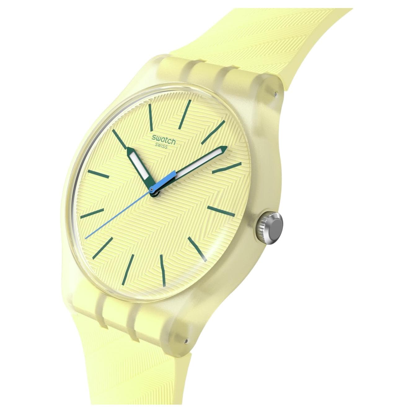 Часы Swatch Essentials Кварцевый механизм водонепроницаемость 30 м унисекс часы 41 мм желтый циферблат - изображение 3