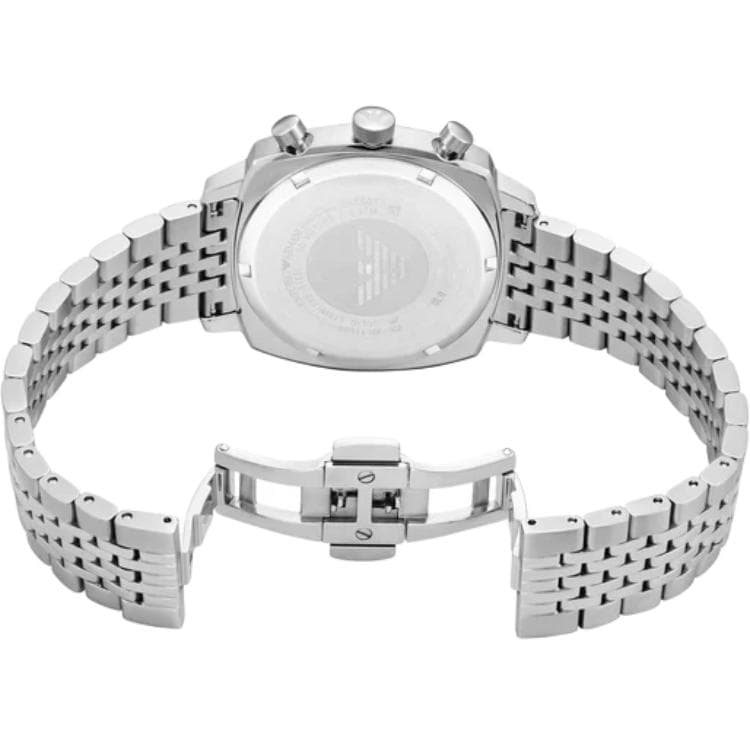 Механические часы EMPORIO ARMANI Часы с ремешком на запястье кварцевый механизм нержавеющая сталь шнуровка 40 мм синий циферблат - изображение 4