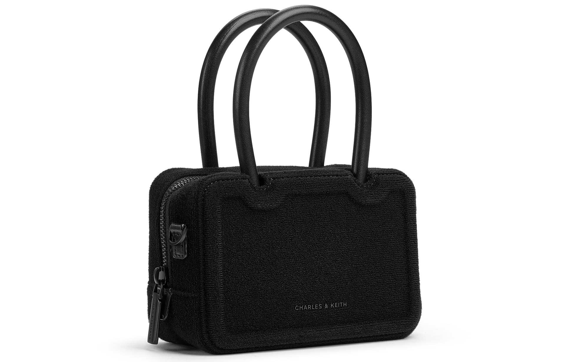 Сумка CHARLES KEITH ПУ (полиуретан) текстильная смесь ручная сумка сумка через плечо маленькая женская черная - изображение 2