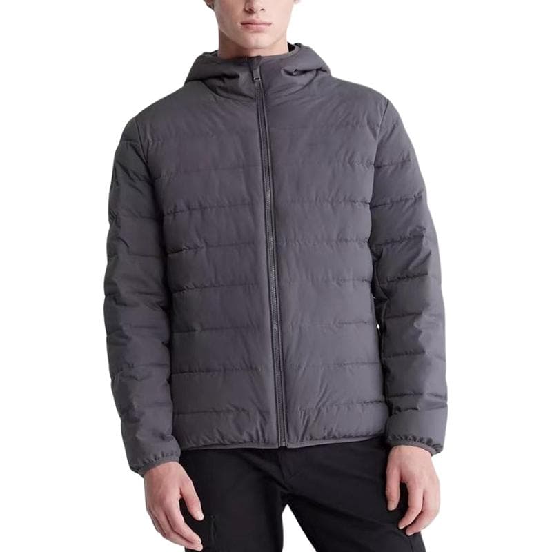 Зимняя куртка пуховик Calvin Klein Хлопковый пуховик Мужской Серый - изображение 1