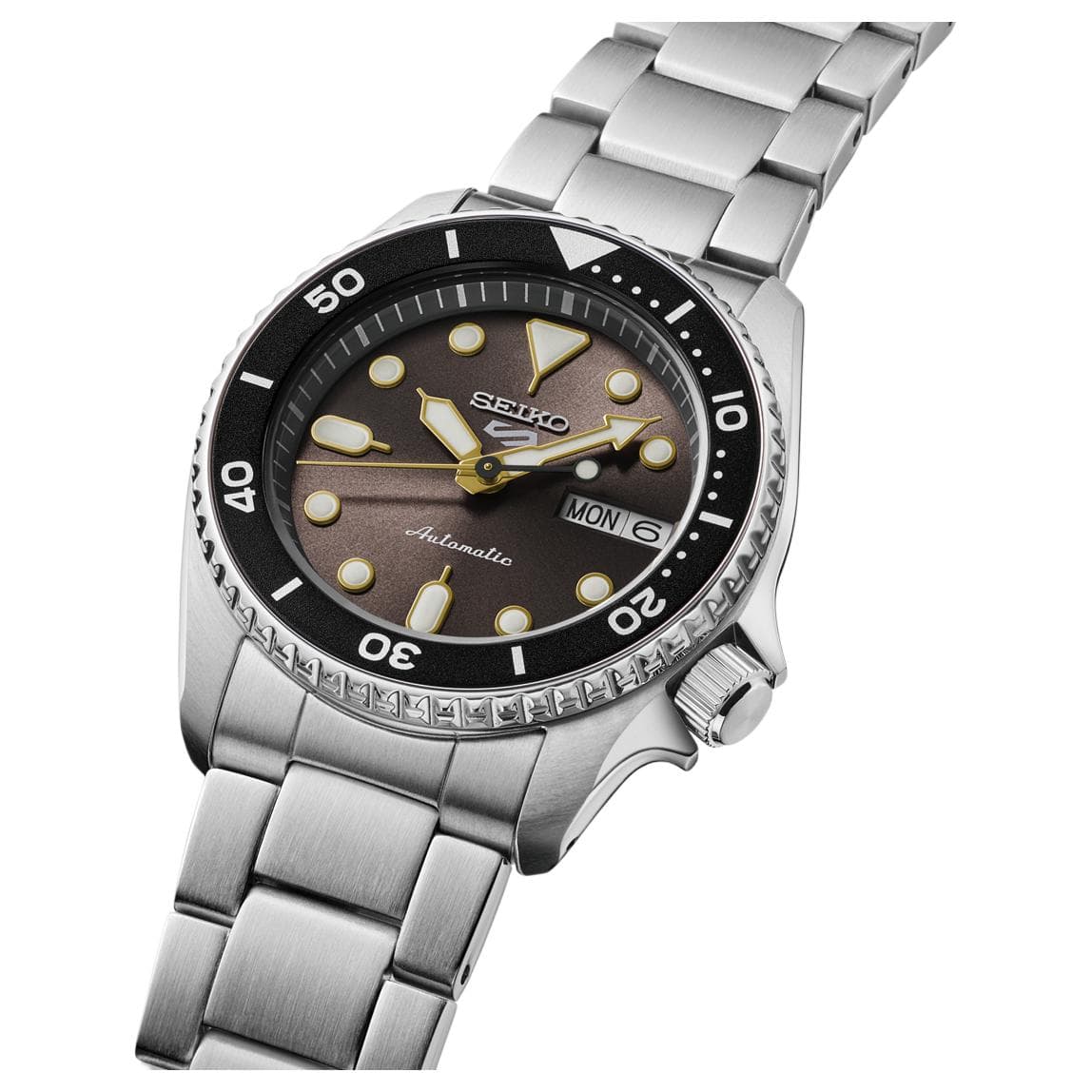 Часы Seiko 5 Автоматический Механический Механизм Нержавеющая Сталь Ремешок Часы 38 мм Женские Часы Черный Циферблат - изображение 2