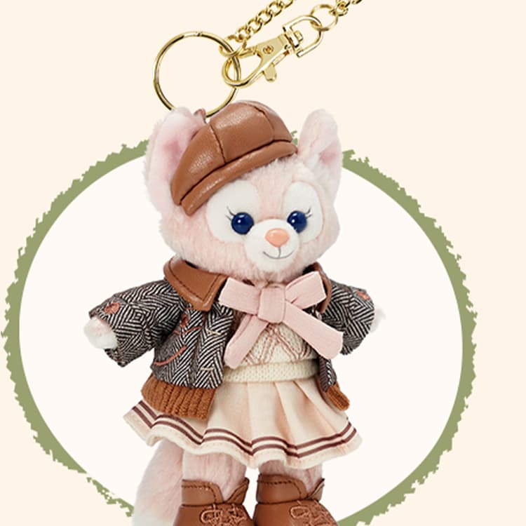 Disney 2025 Линабелл Игрушка Кольцо для ключей Кукла Плюшевый Рюкзак Подвеска Шанхайский Дисней 13,5 см В высоту - изображение 2