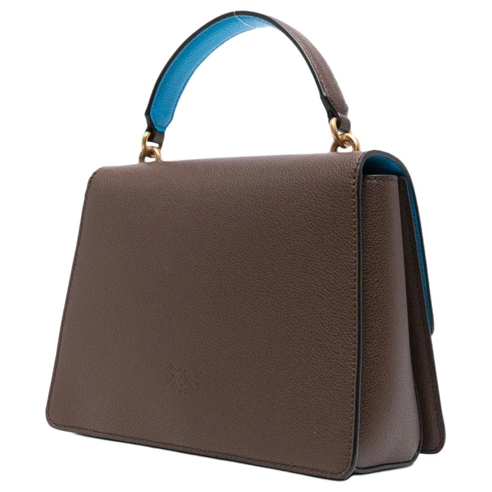 Сумка PINKO Love Birds Leather Tote Brown - изображение 2