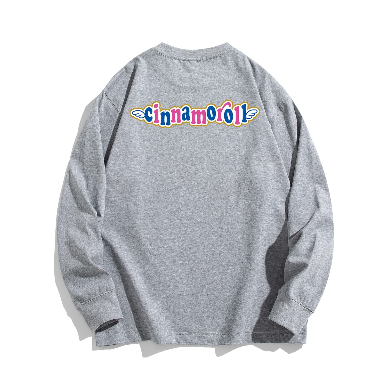Футболка Sanrio x CINNAMOROLL Совместная коллекция Cinnamoroll Мультяшный рисунок с принтом 260г 100% плотный хлопок Универсальный круглый вырез Унисекс - изображение 2