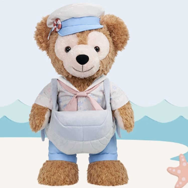Мягкая игрушка Disney 2025 Duffy и друзья Летняя океаническая вечеринка Милый стиль Куклы Мягкая игрушка Шанхайский Дисней 46,5 см - изображение 2