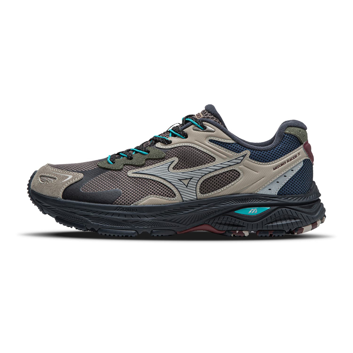 Кроссовки для бега Mizuno Racer S Low Топ ЭВА Средняя подошва Городская коммутация Беговые кроссовки Унисекс Железный Tower Серый - изображение 1