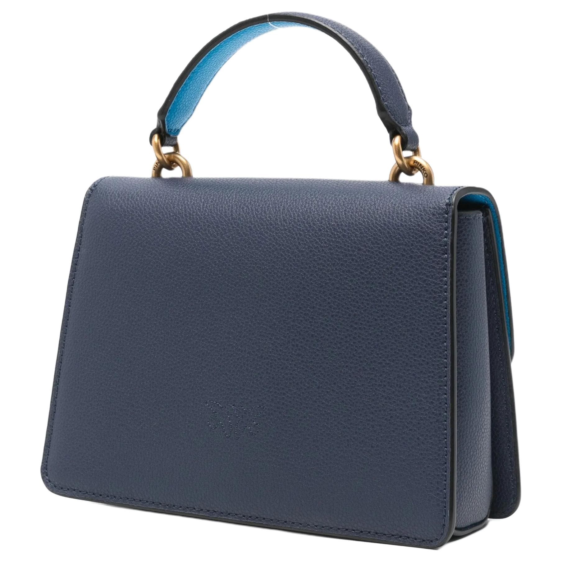 Сумка PINKO Mini Leather Shoulder Bag Blue - изображение 2
