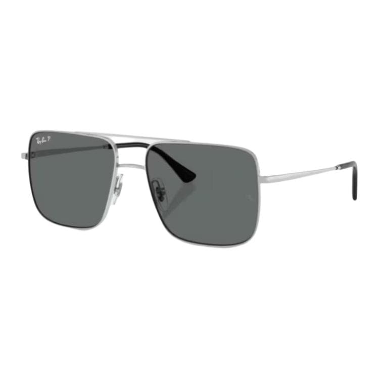 Солнцезащитные очки RayBan Металл Квадратная форма Солнцезащитные очки Унисекс Серебряный - изображение 1