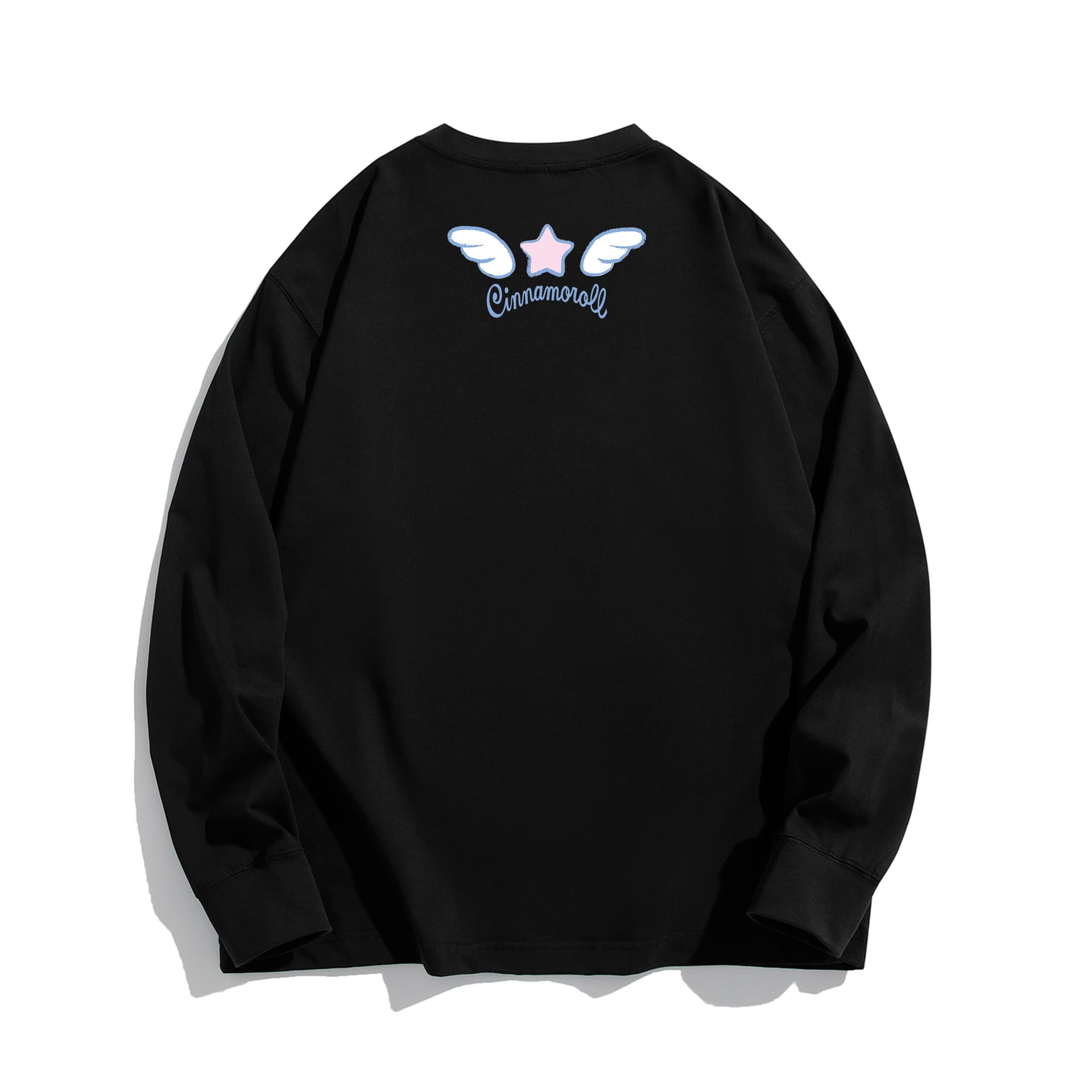 Футболка Sanrio x Cinnamoroll футболка унисекс с круглым вырезом и принтом, 100% хлопок, свободный крой, длинный рукав, пара - изображение 2