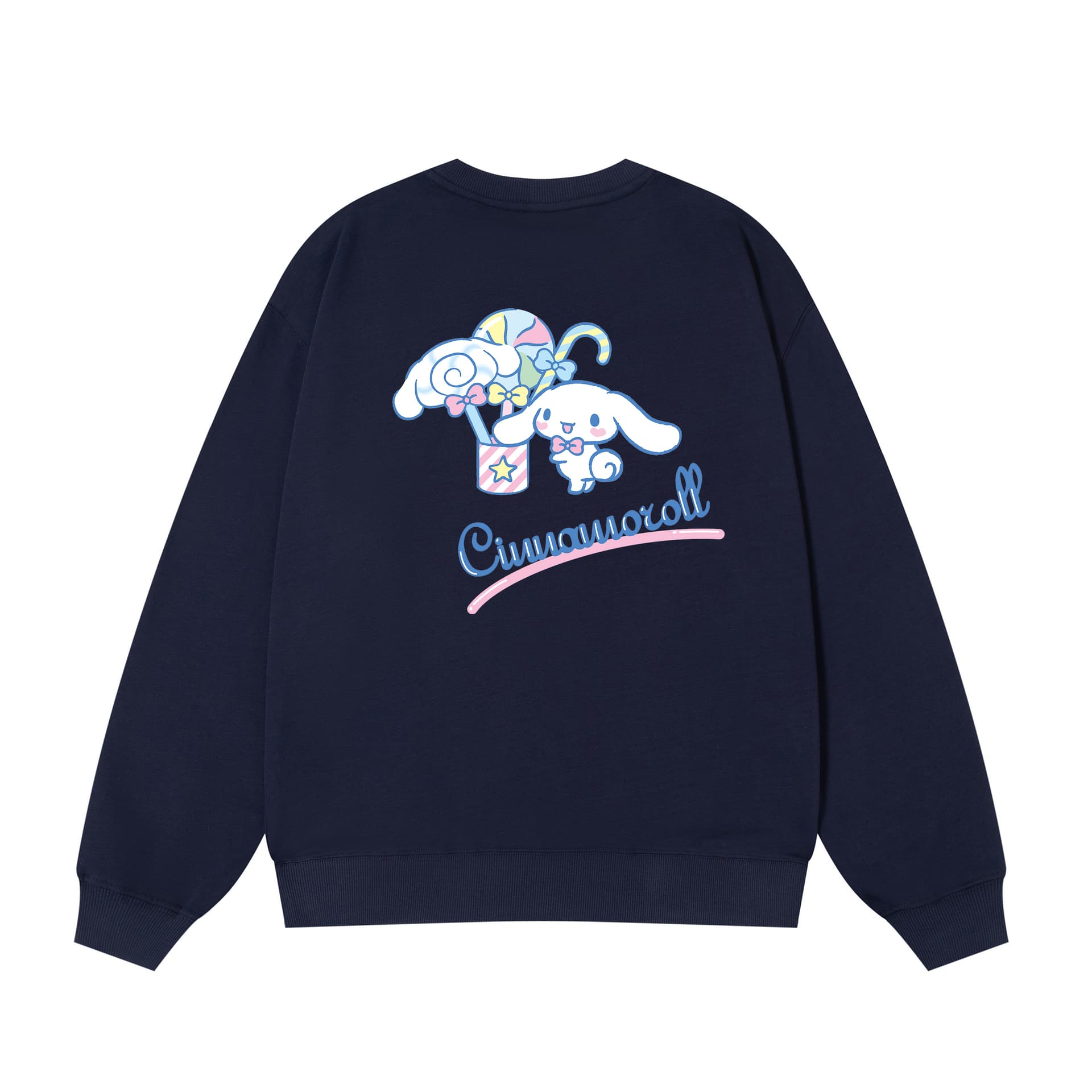 Худи Sanrio x Hello Kitty, Cinnamoroll Унисекс модная свободная толстовка с круглым вырезом и принтом, американский стиль, комфортная и дышащая - изображение 2