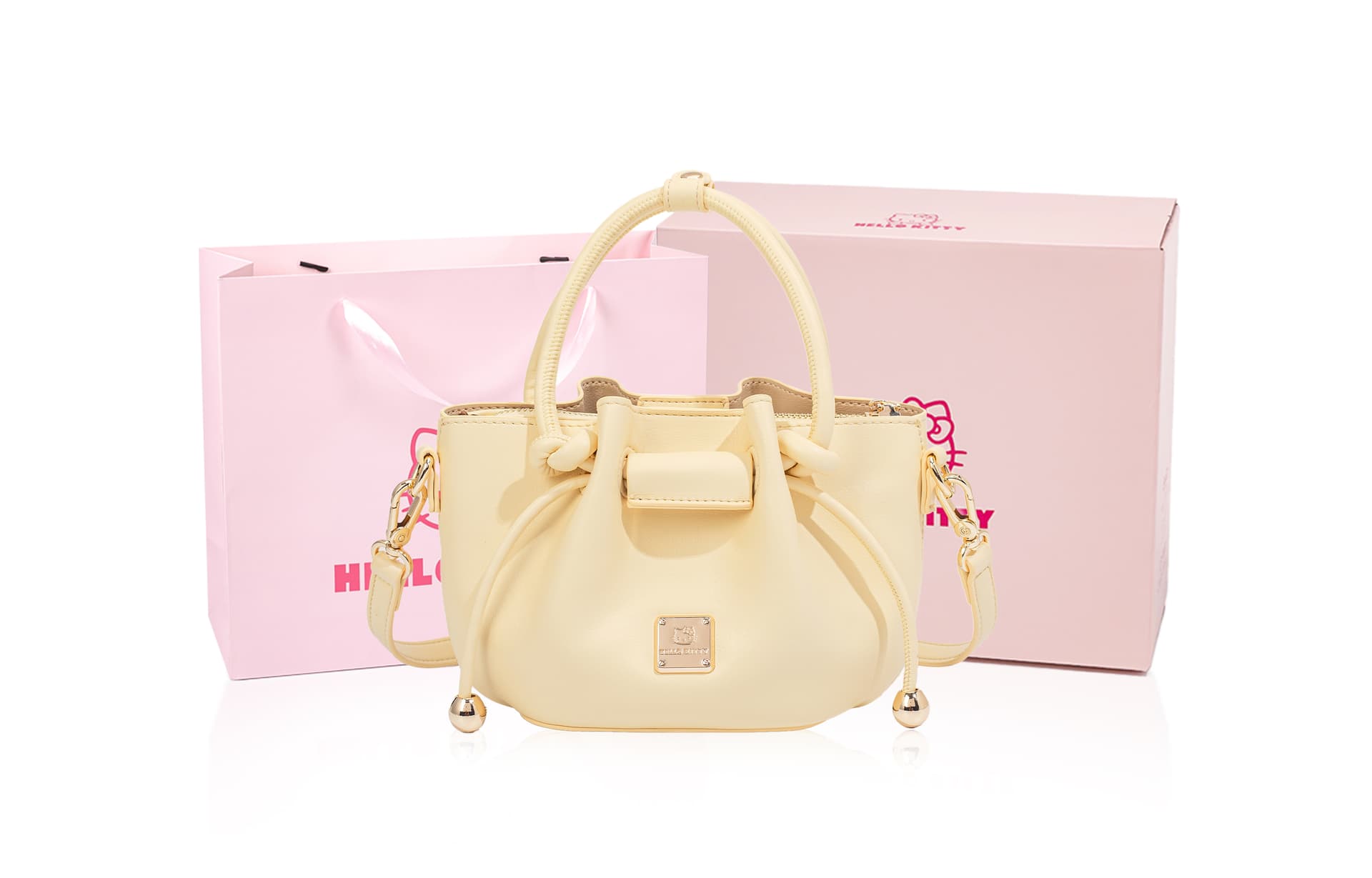 Сумка Sanrio Hello Kitty PU (полиуретан) Сумка Стандартная Женская Желтая Светло-Синяя - изображение 2