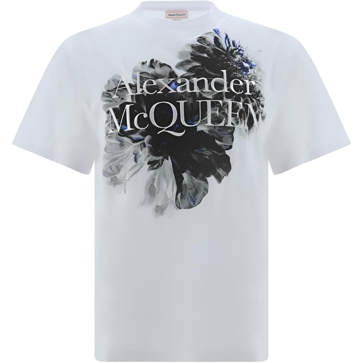 Футболка Alexander McQueen SS24 Dutch Flower Logo T-Shirt T - изображение 1