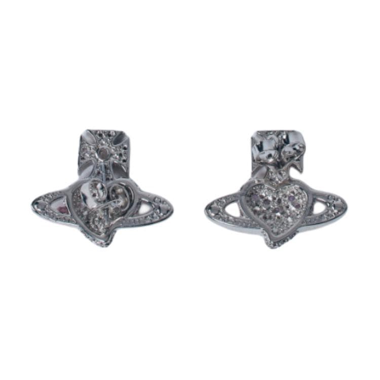 Серьги Серьги Vivienne Westwood с кубическим кристаллом цирконом женские серебряный фиолетовый алмаз - изображение 3